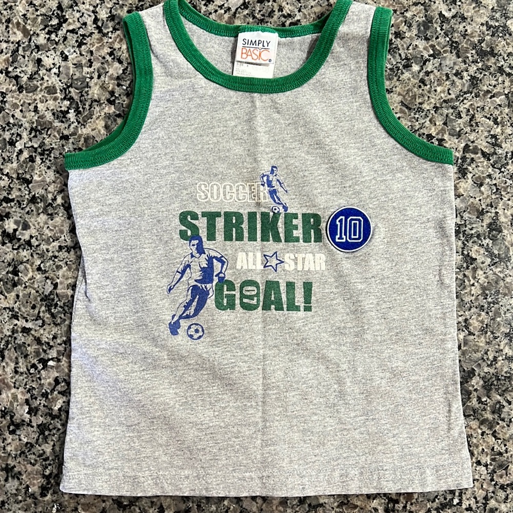 Little Boys Soccer Tank Top Sz 6